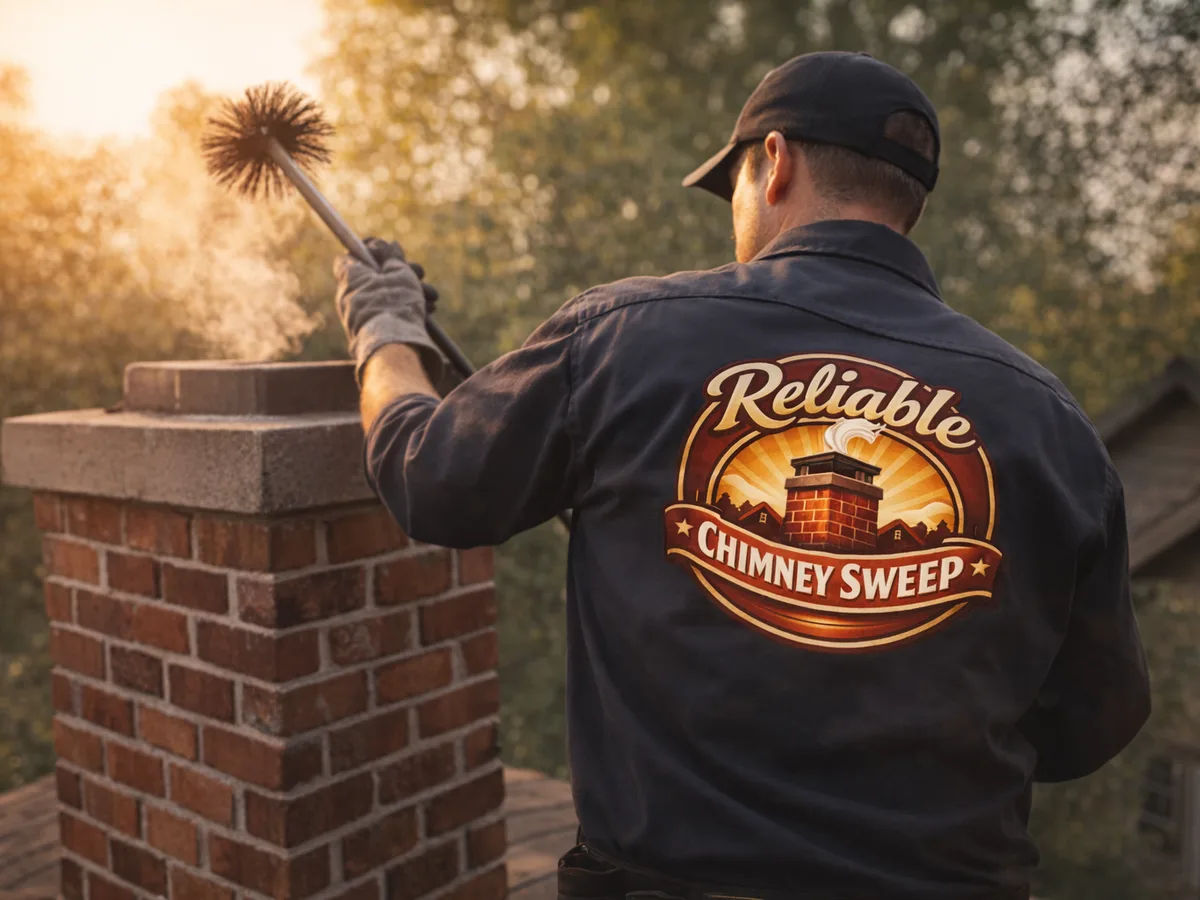chimney sweep technician on the job in Boston, MA
